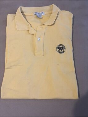 Vintage Wimbledon Men's Yellow Polo Shirt